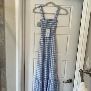 Hill house anjuli blue jaquard check XXS